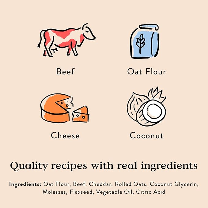 Bocce's Say Moo Beef and Cheddar Soft & Chewy Treats