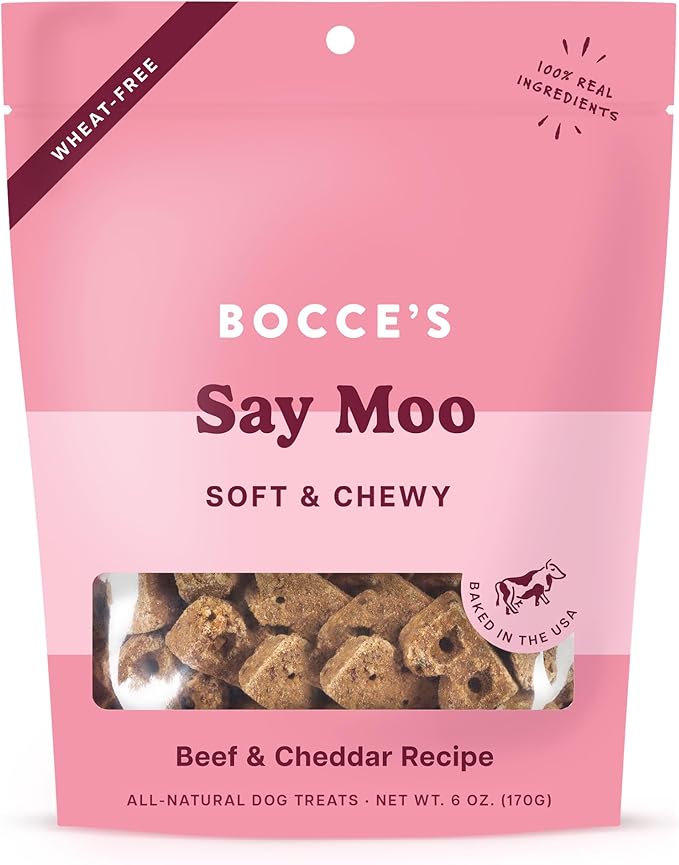 Bocce's Say Moo Beef and Cheddar Soft & Chewy Treats
