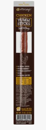 Etta Says! Jerky Dog Treat Yumm Sticks Human Grade, 1 count