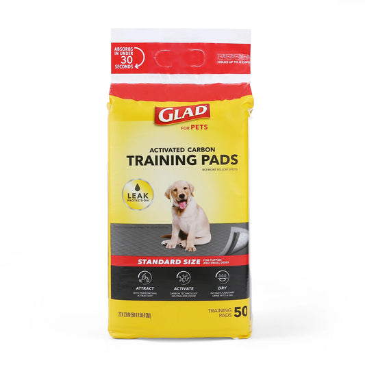 50 Count Glad Training Pads for Puppies and Senior Dogs