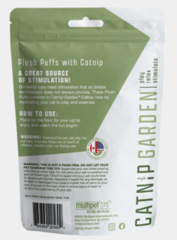 Multipet Catnip Garden Organic Catnip Puffs 5ct Bag