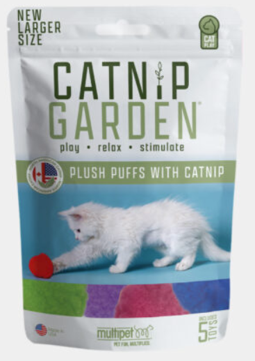 Multipet Catnip Garden Organic Catnip Puffs 5ct Bag