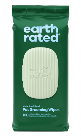 Earth Rated White Tea & Basil Grooming Wipes 100ct