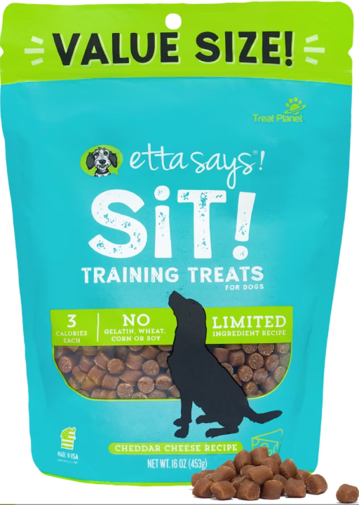 Etta Says! Sit! Dog Training Treats Cheese Recipe Value Bag 16oz