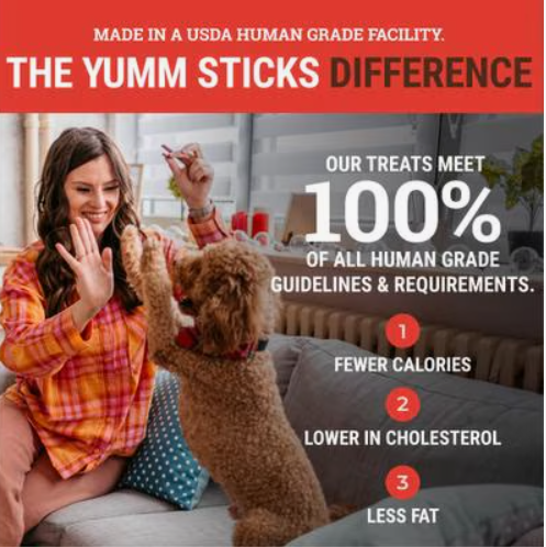 Etta Says! Beef Yumm Sticks Human Grade Beef Jerky Dog Treats, 1 count