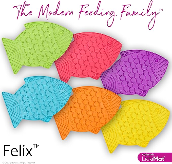 LickiMat Felix Fish-Shaped Cat Slow Feeder
