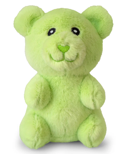 Gummy Bear Plush Dog Toy Green 6"