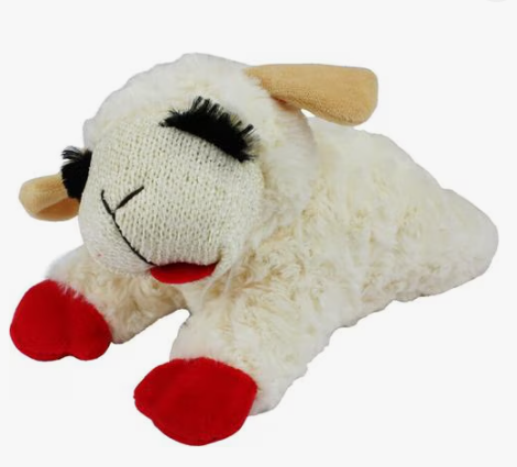Multipet Lamb Chop Plush Dog Toy 10"