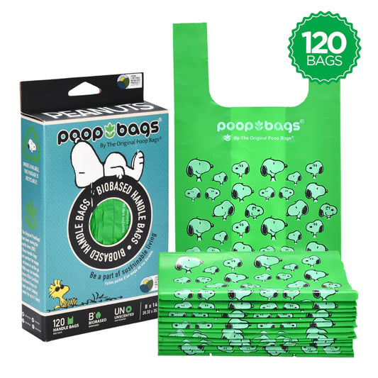 Snoopy Handle Tie Poop Bags 38% Made From Plants