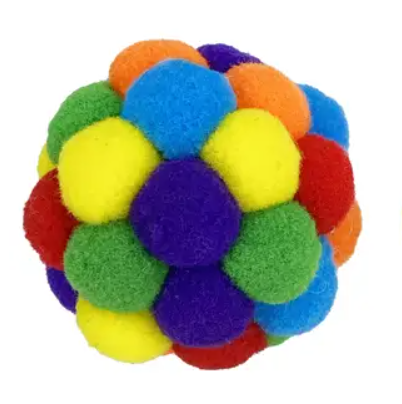 PomPom Rattle Cat Toy Assortment Colors