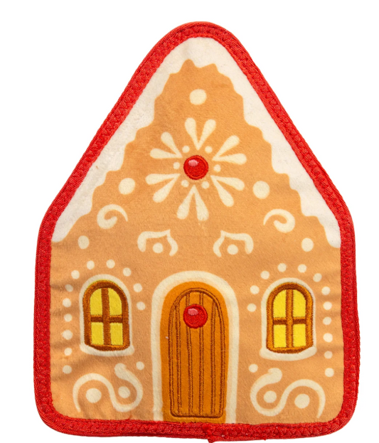 Holiday Tough Gingerbread House Dog Toy