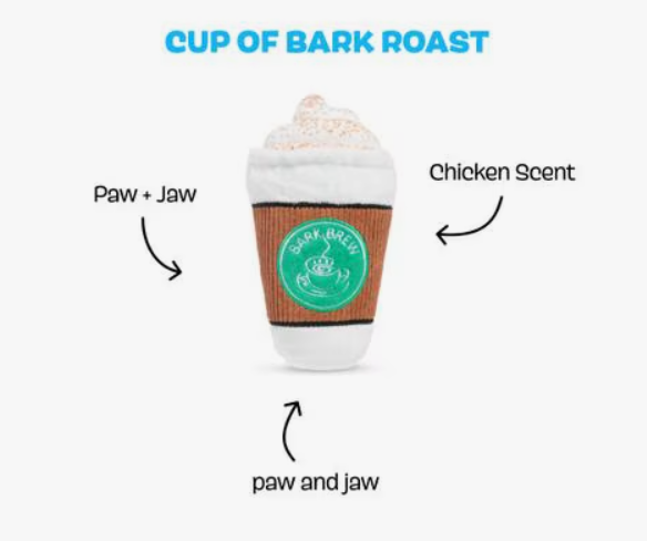 BARK Cup Of Bark Roast Plush Dog Toy