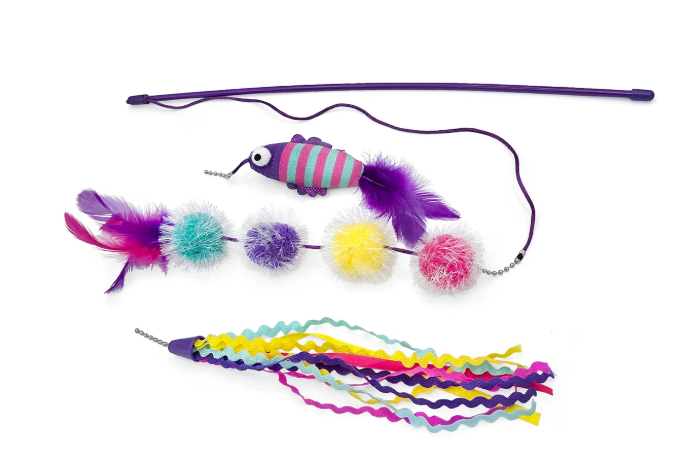 ThoozyPet Sea Life Interchangeable Teaser Cat Toy