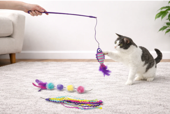 ThoozyPet Sea Life Interchangeable Teaser Cat Toy