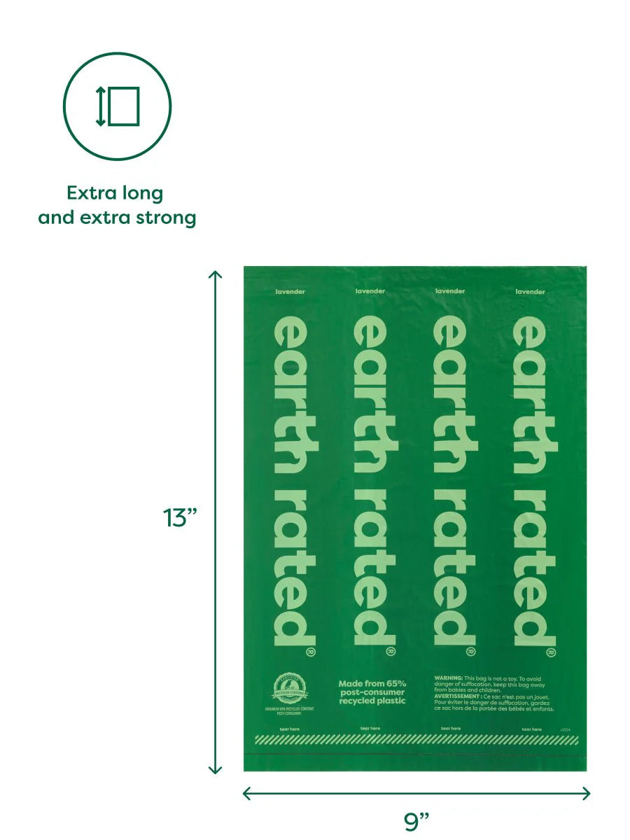 Earth Rated Poop Bags on Refill Rolls 120 Count