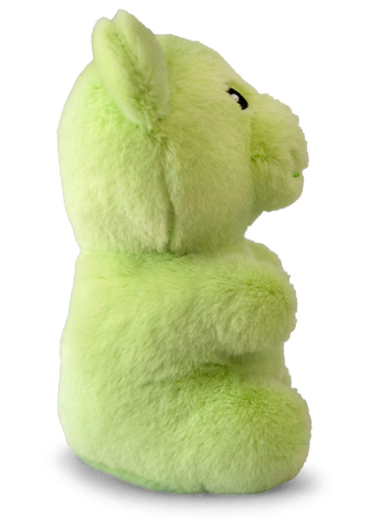 Gummy Bear Plush Dog Toy Green 6"