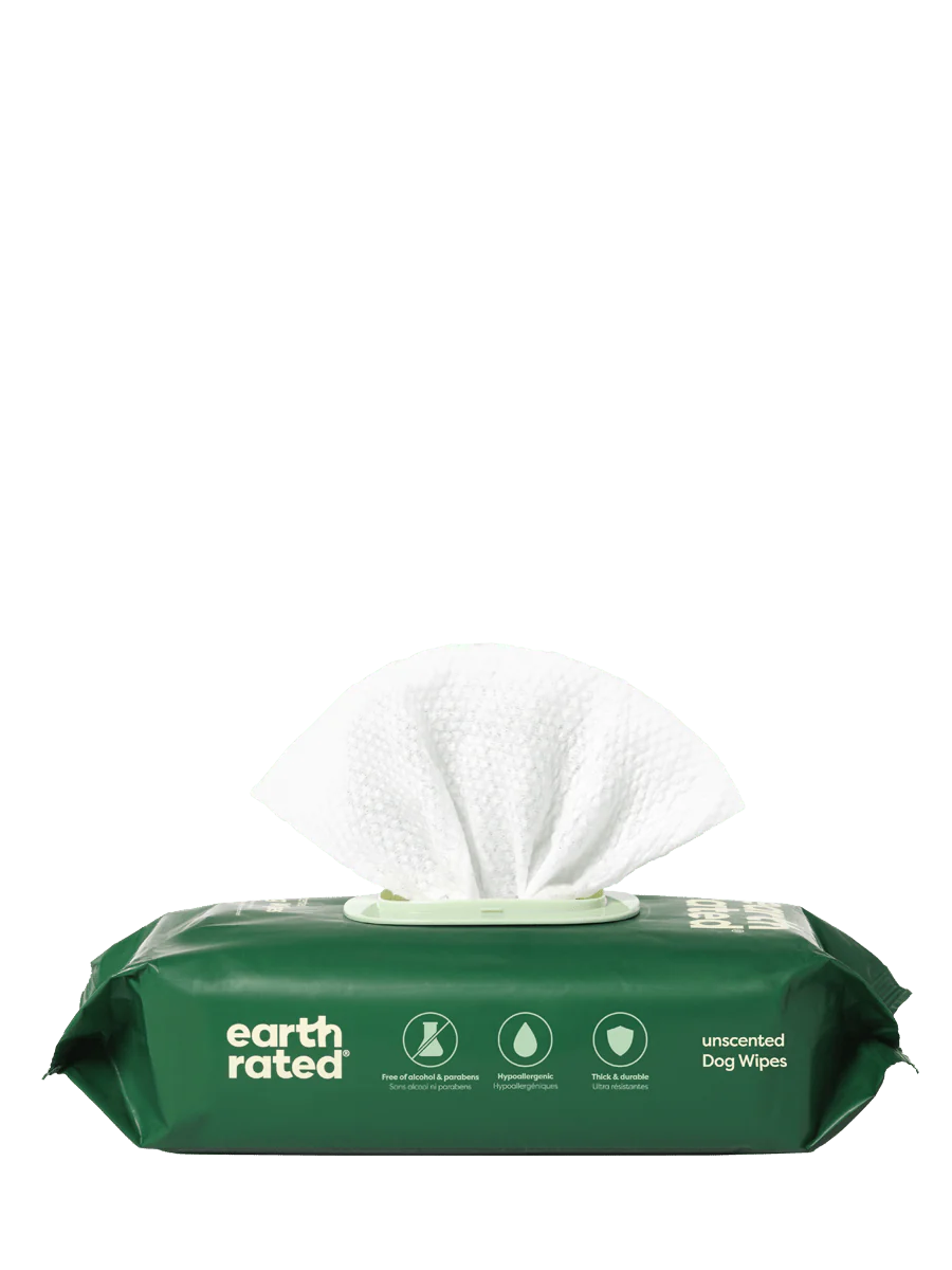 Earth Rated White Tea & Basil Grooming Wipes 100ct